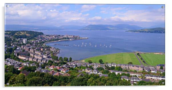 A Clyde view from Lyle Hill, Greenock Acrylic by Allan Durward Photography