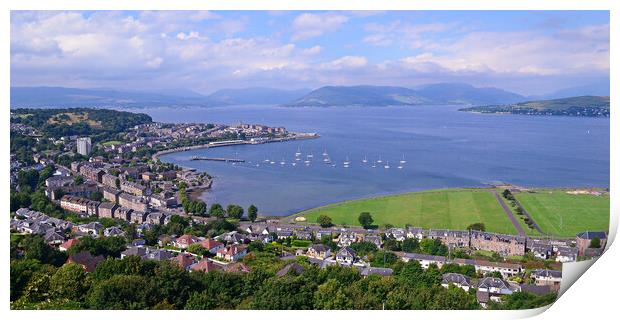 A Clyde view from Lyle Hill, Greenock Print by Allan Durward Photography