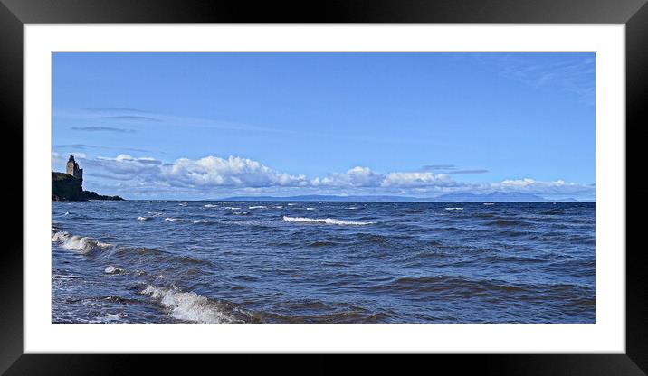South Ayrshire view of Arran, Greenan Framed Mounted Print by Allan Durward Photography
