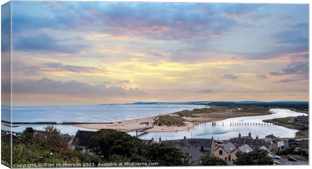 Dawn's Embrace at Lossiemouth Canvas Print by Tom McPherson