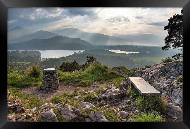 Sunrays Over Derwentwater Framed Print by Jason Connolly