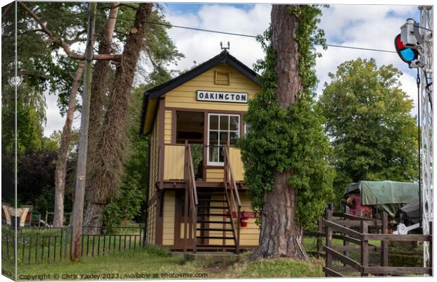 Traditional wooden signal house Canvas Print by Chris Yaxley