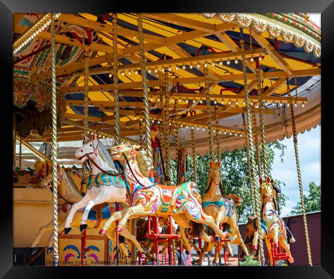 A traditional Victorian carousel Framed Print by Chris Yaxley