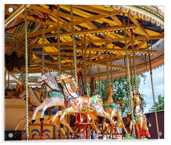 A traditional Victorian carousel Acrylic by Chris Yaxley