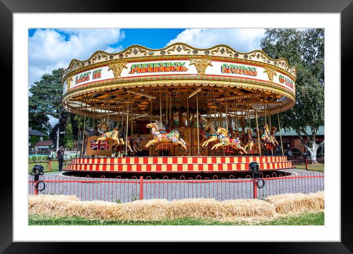 Traditional Victorian carousel Framed Mounted Print by Chris Yaxley