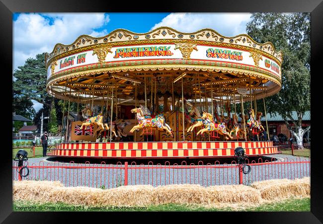 Traditional Victorian carousel Framed Print by Chris Yaxley
