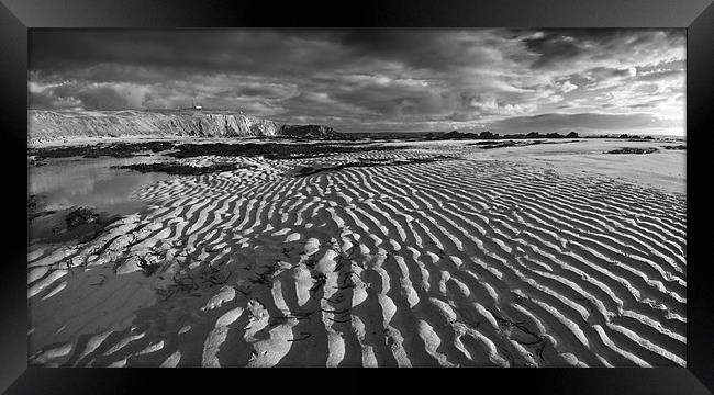 Freshwater Sand Pattern Framed Print by Creative Photography Wales