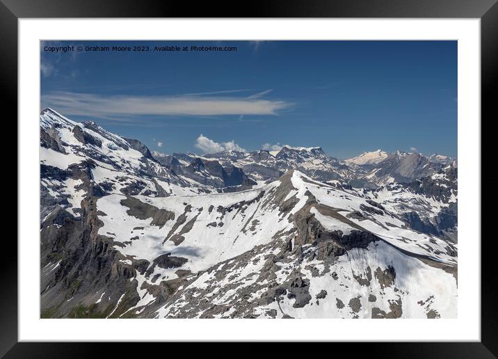 Mont Blanc from the Schilthorn Framed Mounted Print by Graham Moore
