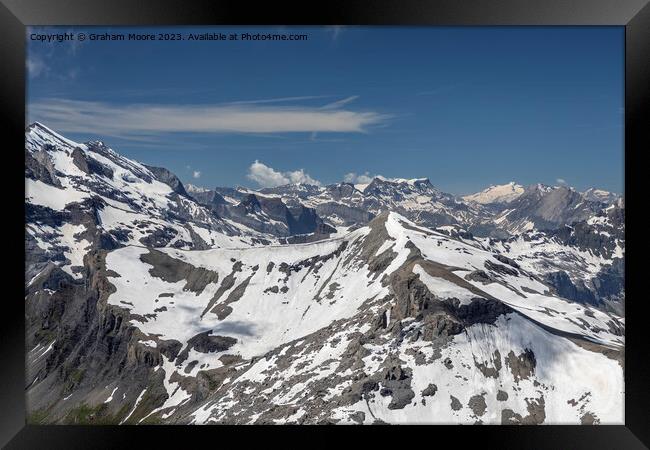 Mont Blanc from the Schilthorn Framed Print by Graham Moore