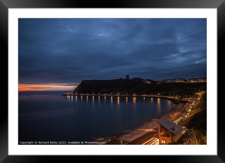 Scarborough North Bay Dawn Framed Mounted Print by Richard Perks
