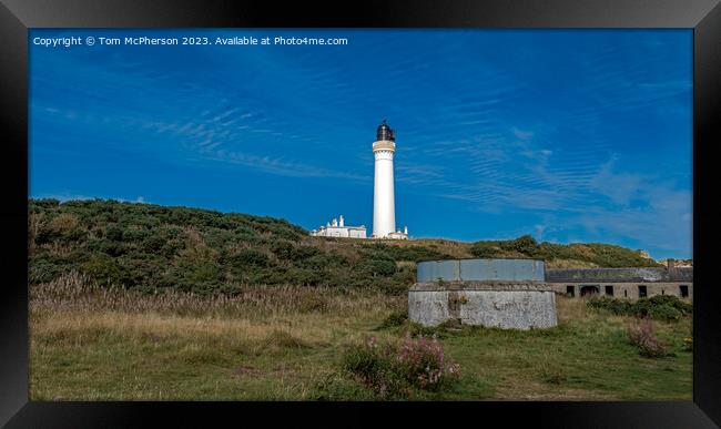 Covesea Lighthouse: Beacon on Moray's Coastline Framed Print by Tom McPherson