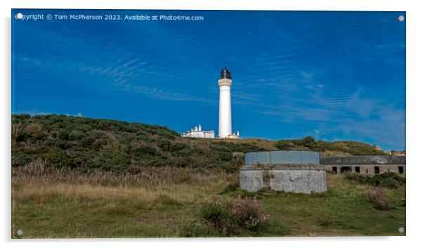 Covesea Lighthouse: Beacon on Moray's Coastline Acrylic by Tom McPherson