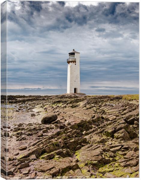 Southerness Lighthouse Canvas Print by Heidi Stewart