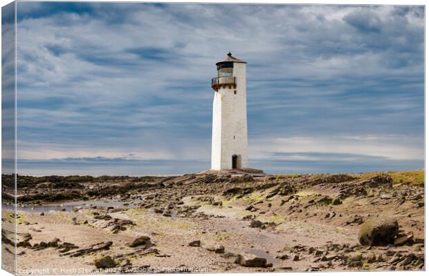 Southerness Lighthouse Canvas Print by Heidi Stewart