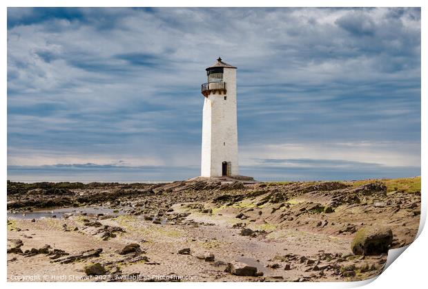 Southerness Lighthouse Print by Heidi Stewart