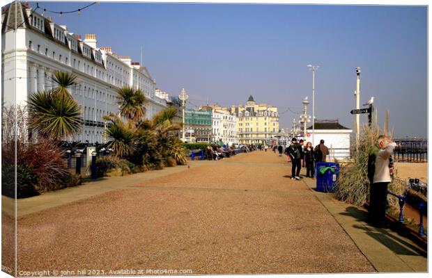 Serene Eastbourne Promenade: A Holiday Haven Canvas Print by john hill