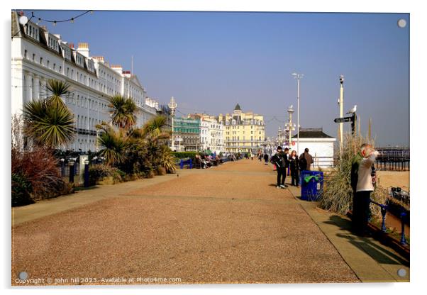 Serene Eastbourne Promenade: A Holiday Haven Acrylic by john hill