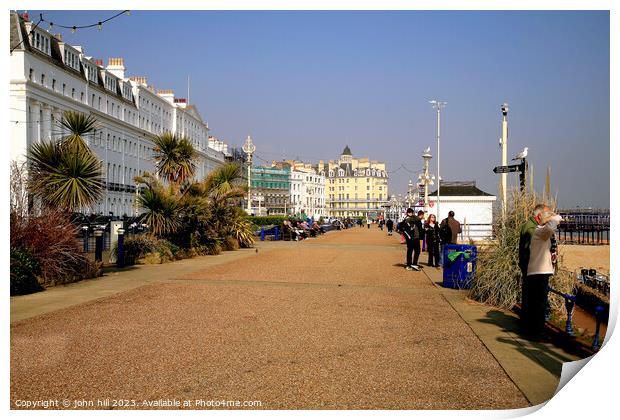 Serene Eastbourne Promenade: A Holiday Haven Print by john hill