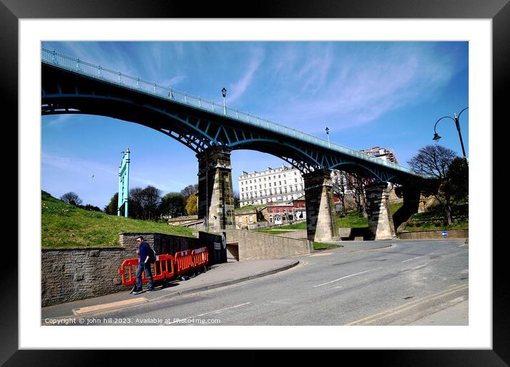 Iconic Spa Footbridge, Scarborough's Heritage Framed Mounted Print by john hill