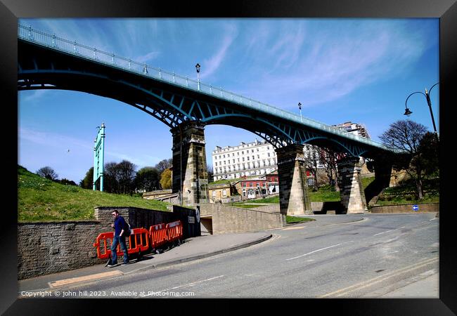 Iconic Spa Footbridge, Scarborough's Heritage Framed Print by john hill