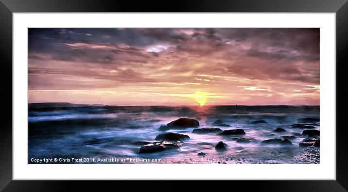 Stormy Sunrise Framed Mounted Print by Chris Frost