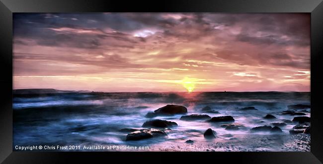 Stormy Sunrise Framed Print by Chris Frost
