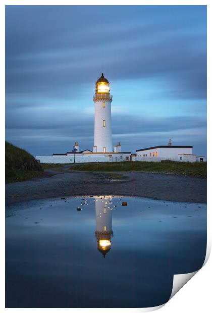 Mull of Galloway Lighthouse Reflection Print by Graham McPherson