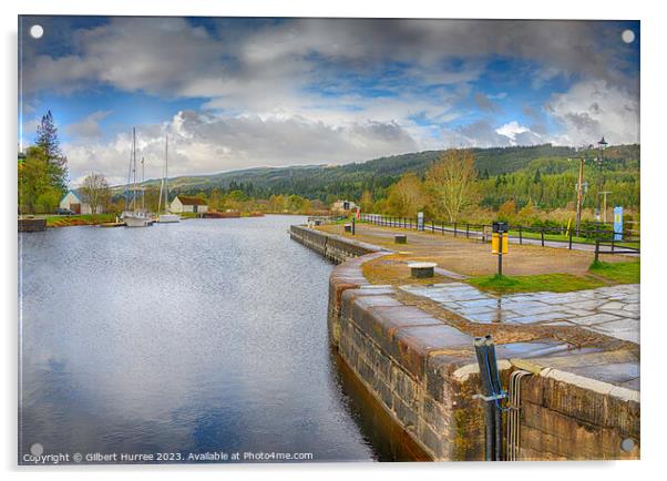 Scottish Waterway's Tranquil Beauty Acrylic by Gilbert Hurree