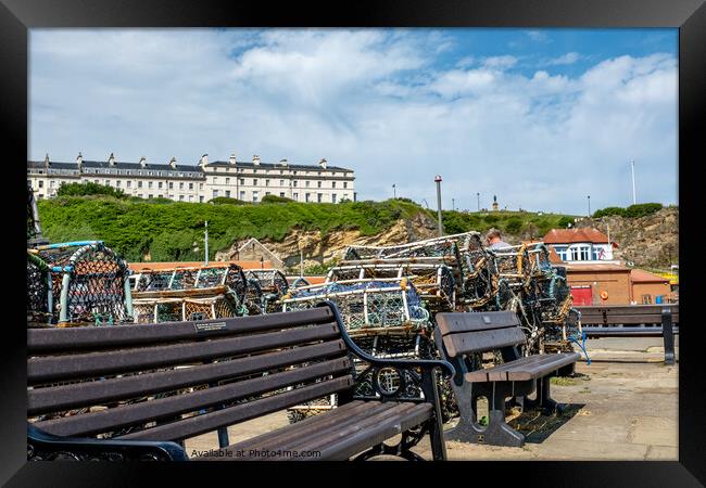 Tate Hill Pier in Whitby, North Yorkshire Framed Print by Chris Yaxley