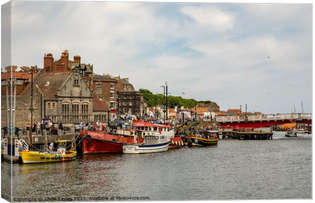 Whitby Harbour Canvas Print by Chris Yaxley