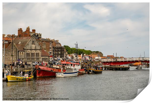 Whitby Harbour Print by Chris Yaxley