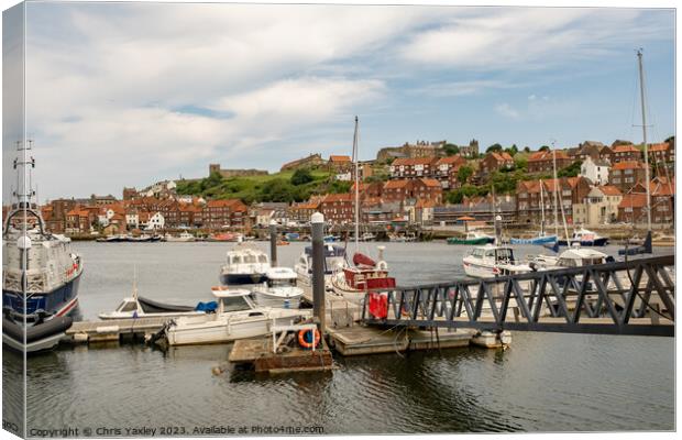 Whitby Marina, North Yorkshire Canvas Print by Chris Yaxley