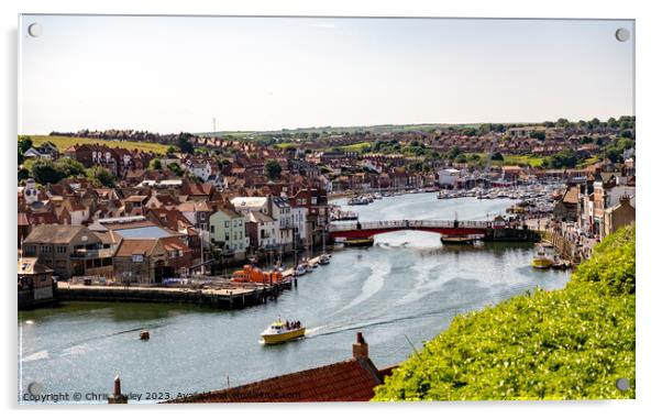 A view over Whitby Harbour  Acrylic by Chris Yaxley
