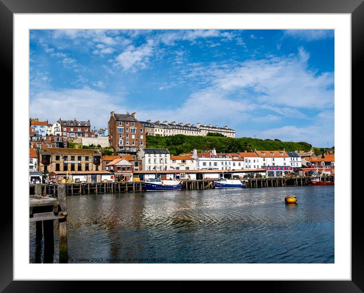 A sunny day in Whitby  Framed Mounted Print by Chris Yaxley