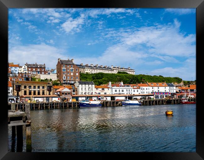 A sunny day in Whitby  Framed Print by Chris Yaxley