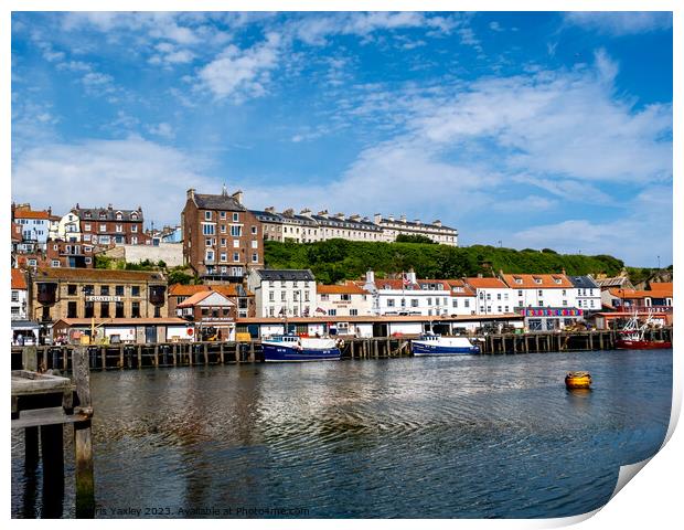 A sunny day in Whitby  Print by Chris Yaxley