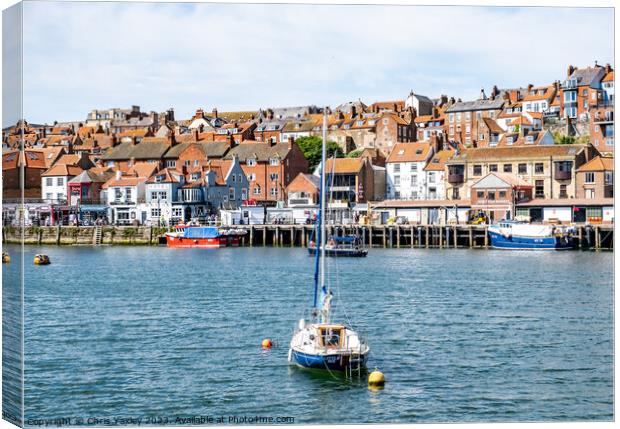 Whitby Harbour, North Yorkshire Canvas Print by Chris Yaxley
