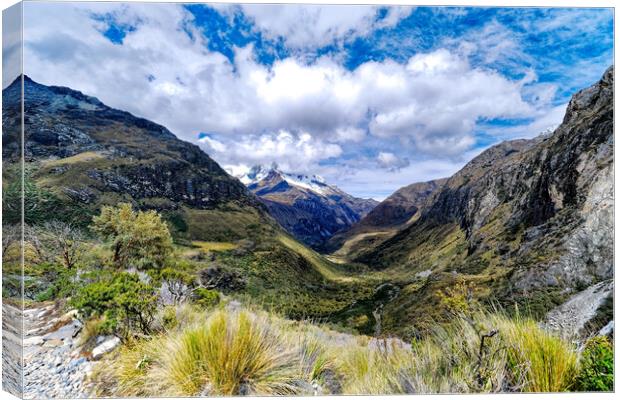 Peruvian Andes mountains vista Canvas Print by Steve Painter