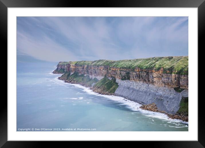 Yorkshire Cliffs Framed Mounted Print by Des O'Connor