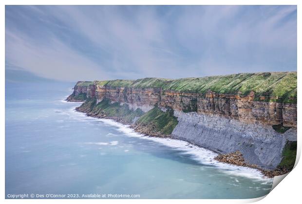 Yorkshire Cliffs Print by Des O'Connor