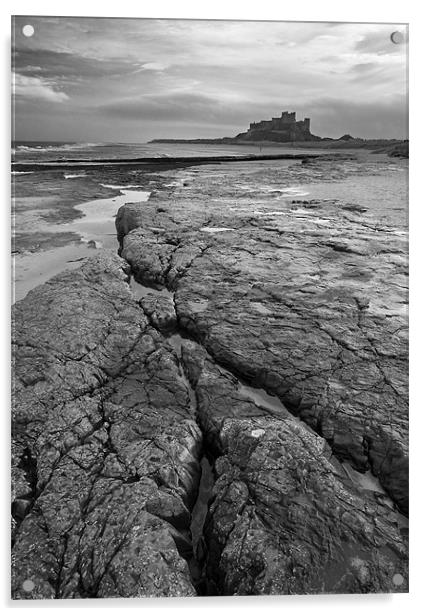 Bamburgh Castle No3 Acrylic by Stephen Wakefield
