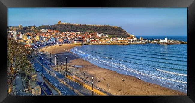Scarborough South Bay  Framed Print by Darren Galpin