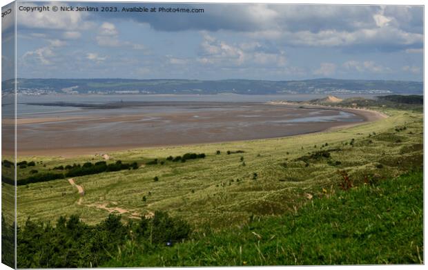 Cwm Ivy flats on the north Gower Coast South Wales Canvas Print by Nick Jenkins
