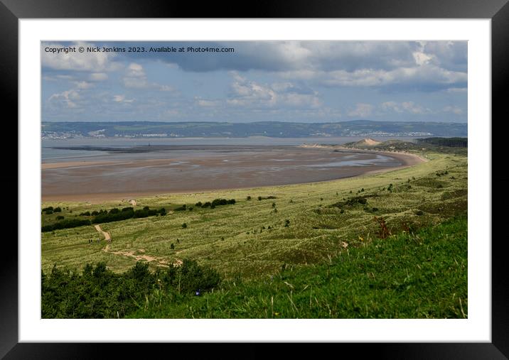 Cwm Ivy flats on the north Gower Coast South Wales Framed Mounted Print by Nick Jenkins