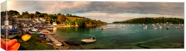 The Ferry Boat Inn, Helford Passage at sunset Canvas Print by Maggie McCall