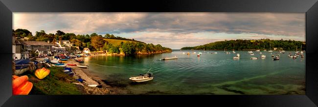 The Ferry Boat Inn, Helford Passage at sunset Framed Print by Maggie McCall