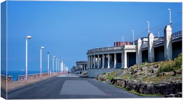 North Promenade Colonnades in Blackpool  Canvas Print by Victor Burnside