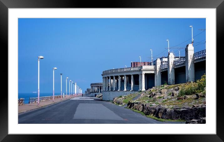 North Promenade Colonnades in Blackpool  Framed Mounted Print by Victor Burnside