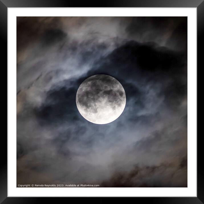 The Blue Moon Framed Mounted Print by Pamela Reynolds