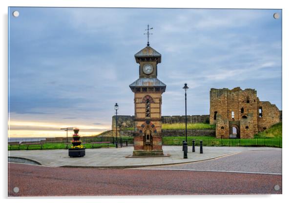 Tynemouth Clock Tower And Priory Acrylic by Steve Smith